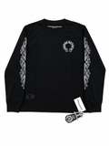 Chrome Hearts Horseshoe Floral Long Sleeve Tee Black