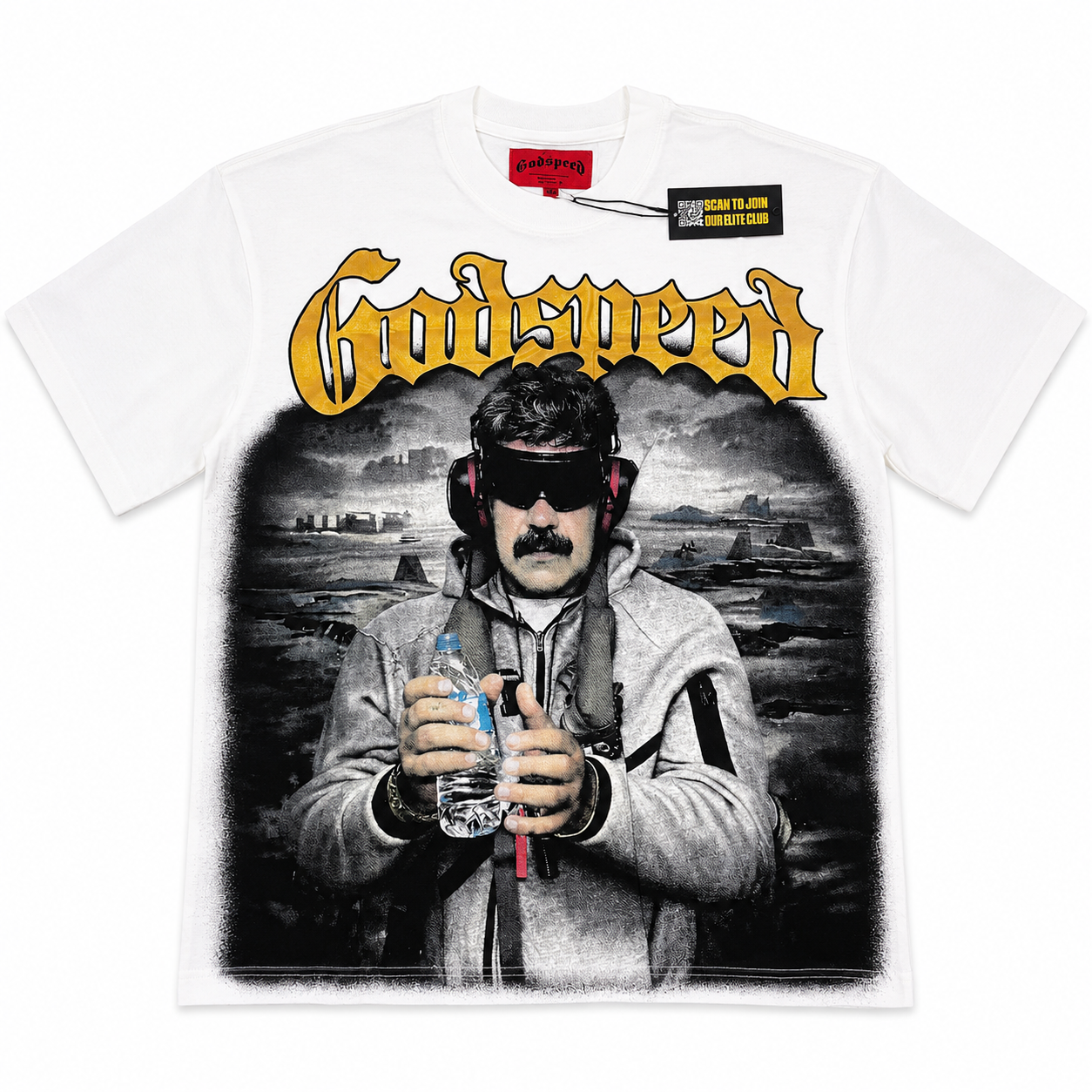 Godspeed Dr Disrespect Graphic Tee – White