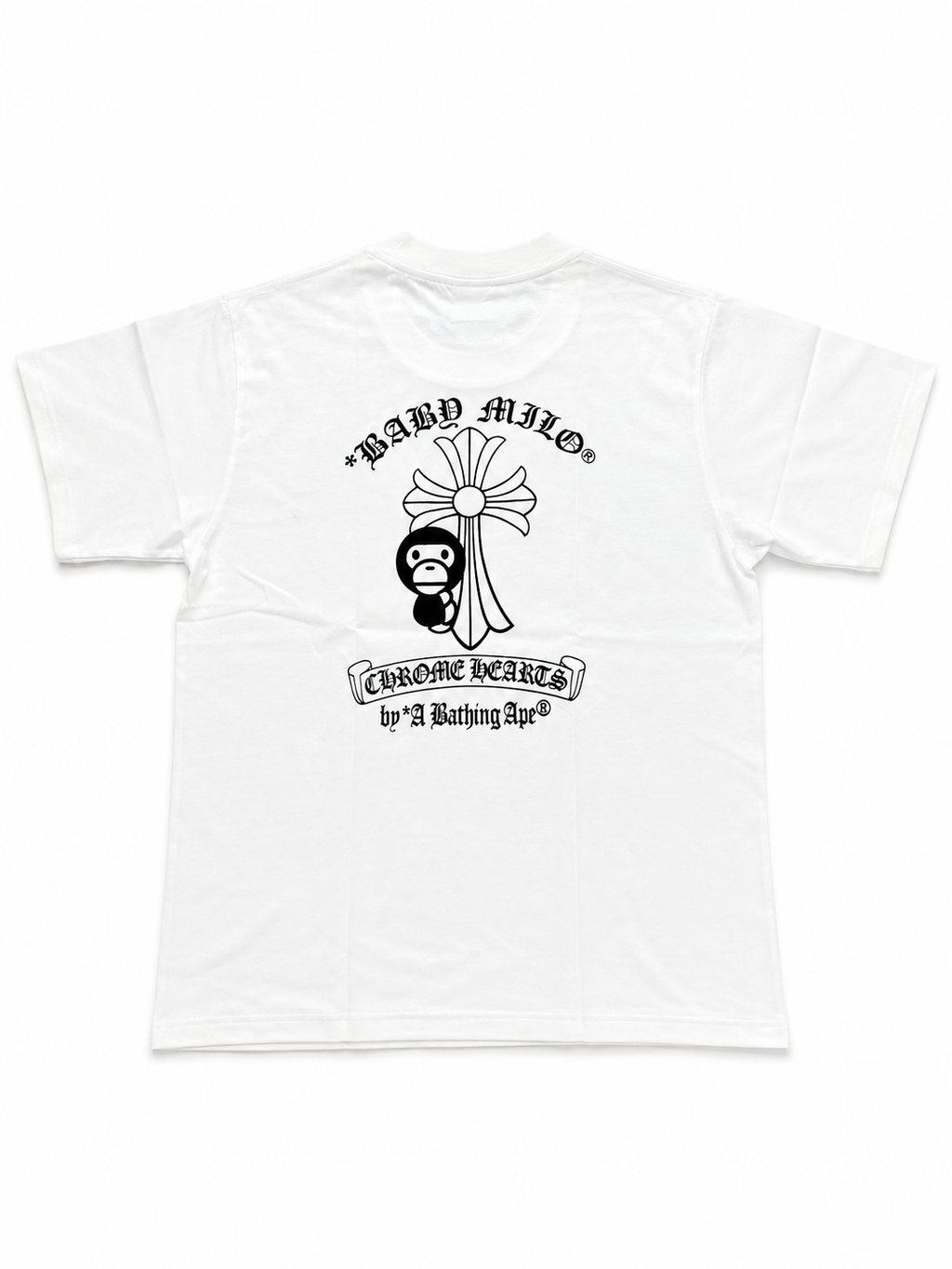 BAPE x Chrome Hearts Collab Graphic Tee White