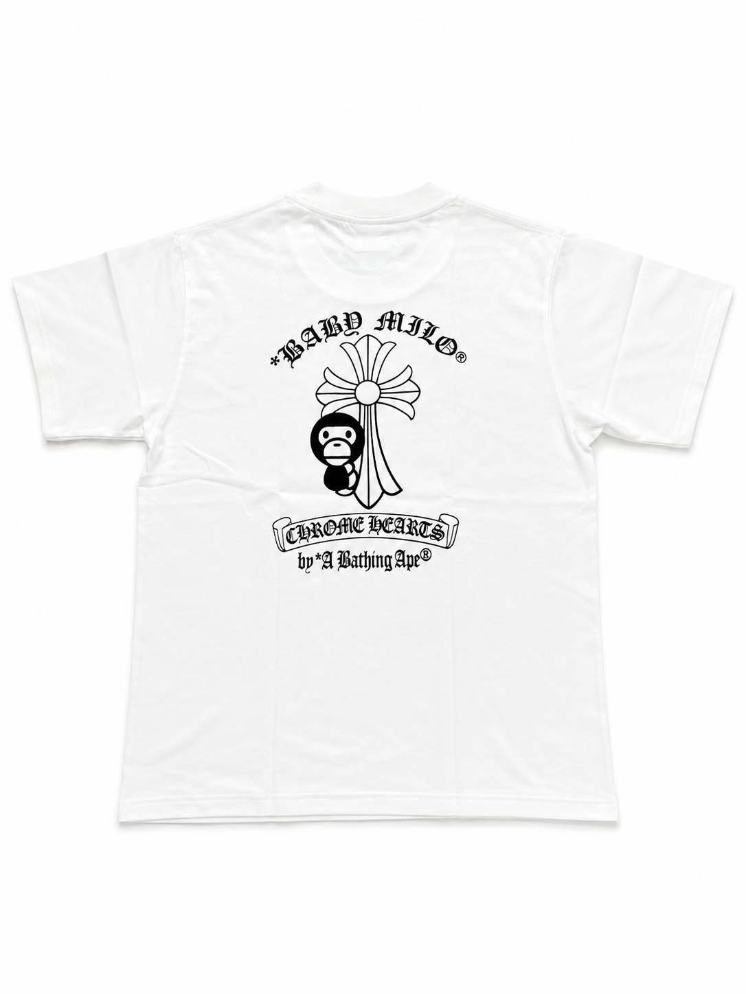 BAPE x Chrome Hearts Collab Graphic Tee White